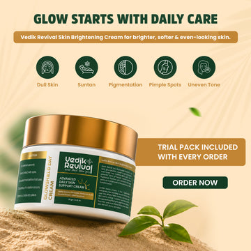 Vedik Revival Skin Brightening Combo | Day Cream + Face Wash | Dark Spots, Pigmentation & Dull Skin Care | Daily Glow Routine for Men & Women