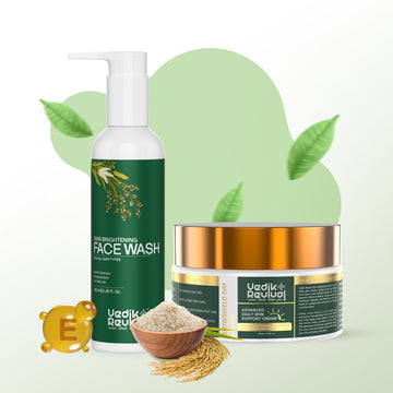 Vedik Revival Skin Brightening Combo | Day Cream + Face Wash | Dark Spots, Pigmentation & Dull Skin Care | Daily Glow Routine for Men & Women
