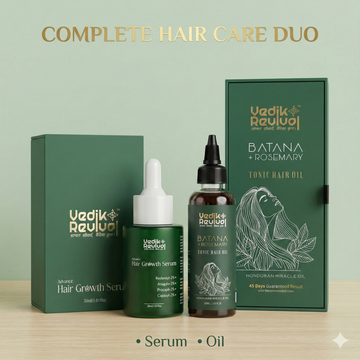 Vedik Revival Total Care Hair Combo | Batana + Rosemary Hair Oil & Advanced Hair Growth Serum (Redensyl 3%, Anagain, Procapil, Capixyl) | Supports Baldness Recovery & Hair Regrowth | Visible Results in 60 Days | Men & Women Safe*
