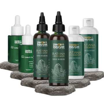 Oil + Serum + Shampoo (x2 each = 6 items) combo