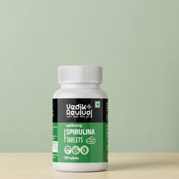 Vedik Revival Spirulina Tablets – 120 Veg Tablets | 100% Herbal Superfood | Immunity & Energy Support
